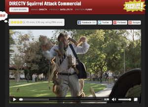 Screen shot Squirrel attack commercial